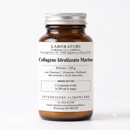 Collagene Marino Idrolizzato Anti-Age con Acido Ialuronico, Glutatione, Polifenoli, Resveratrolo e Vitamina C - 120g (Gusto Esotico)