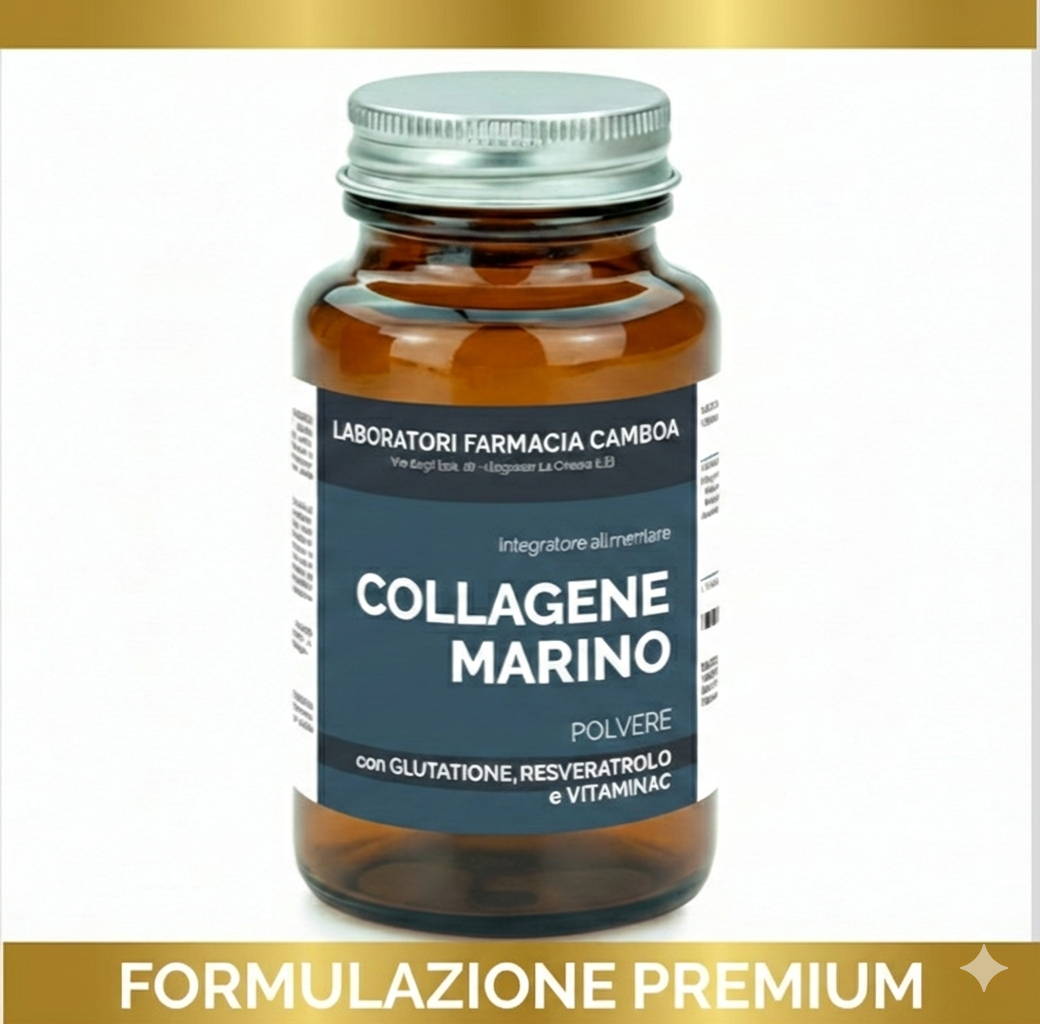 *FORMULAZIONE PREMIUM: Collagene Marino Idrolizzato Anti-Age con Acido Ialuronico, Glutatione, Polifenoli, Resveratrolo e Vitamina C - 120g (Gusto Esotico)