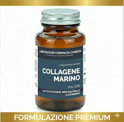 *FORMULAZIONE PREMIUM: Collagene Marino Idrolizzato Anti-Age con Acido Ialuronico, Glutatione, Polifenoli, Resveratrolo e Vitamina C - 120g (Gusto Esotico)