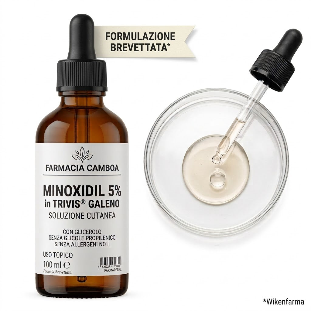 MINOXIDIL 5% IN TRIVIS GALENO® - CON FATTORI DI CRESCITA - FORMULA BREVETTATA